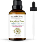 Majestic Pure Angelica Root Essential Oil for Diffuser - 0.3 Fl Oz | 100% Natural Essentials Oils Ideal for Humidifier, Air Freshening, Cleaning Home, Bath, Steam Inhalation and Massage
