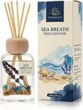Sea Salt Reed Diffuser, 3.38 Fl Oz | Fresh Ocean Breeze Coastal Decor&Air Fresheners,Lasts for 12 Weeks for Home&Office;Gift-ready