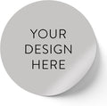 100 Custom Vinyl Stickers - Upload Your own Image, Text, Design, Logo - Personalized Logo Labels for Handmade, Packaging, Bottle, Jars, Candle, Brand Stickers (Gray, 2x2)