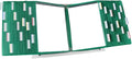 Tarifold Desktop Reference Display System, 50 Pockets, Expandable, Green | 50 double-sided PVC pockets, holds 100 letter-size sheets, sturdy metal base, quick-find indexing, quick and easy to assemble