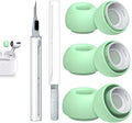3 Pairs Replacement Ear Tips for AirPods Pro 2nd & 1st(S/M/L, Mint Green) | with Noise Reduction Hole, Silicone Ear Tips with Cleaning Pen & Portable Storage Box, Fit in the Charging Case