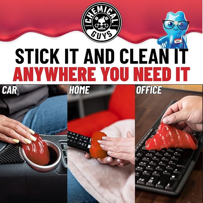 Chemical Guys, Sticky Icky Car Cleaning Gel, Apple & Strawberry, 4 Pack