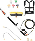 VEVOR Pressure Washer Telescoping Wand, 18 ft, 4000 psi, Telescopic Spray Wand with Power Washer Extension Wands, Gutter Cleaner, Brush Head, 5 Spray Nozzle Tips, Adapter and Adjustable Support Belt