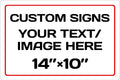 Personalized Aluminum Weatherproof Metal Signs - Custom Text & Picture, Multiple Sizes, Hazard, Garden, Custom Door & Business Signs