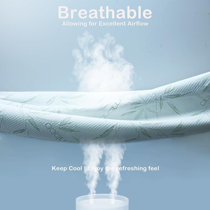 King Mattress Protector Waterproof Mattress Pad Washable Bamboo Rayon Mattress Cover Breathable Noiseless Bed Protector 5" - 21'' Elastic Fitted Deep Pocket