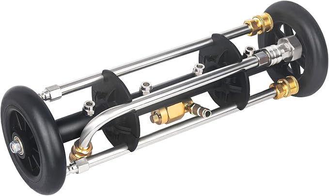 Undercarriage Cleaner Water Broom Pressure Washer Attachment, 16 Inches Undercarriage Washer, Pressure Washer Underbody Cleaner 4 Extension Wands 4 nozzles DUS3202