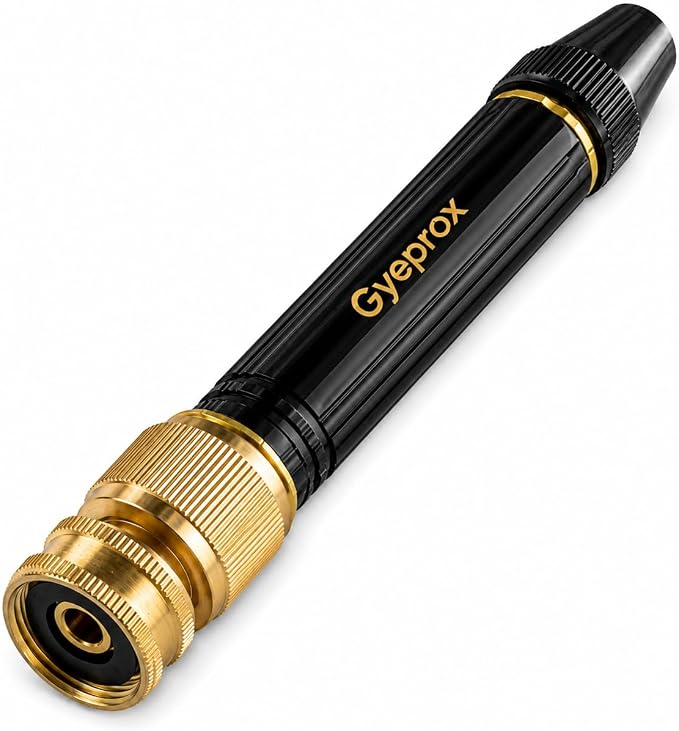 High Pressure Water Hose Nozzle for Garden Hose, Upgraded All Metal Jet Power Washer Nozzle, Heavy Duty Twist Adjustable Spray Nozzle for Car Wash, Patio, Lawn, Driveway and Outdoor Cleaning