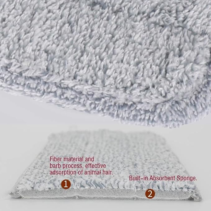 24 Inch Microfiber Mop Pads 6 Pack for Hardwood Tile Laminate Deep Clean | Absorption Reusable Flat Mop Pads for Floor Cleaning Fits 24-inch Mop Heads Washable and Durable Wet/Dry Home Cleaning