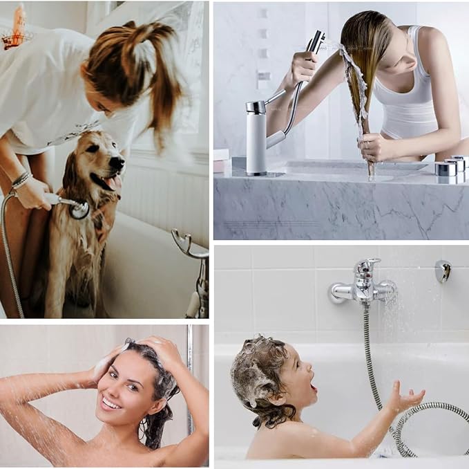 2PCS Shower Hair Drain Catcher/Strainer/Cover/Filter/Trap, Hair Stopper Floor Drain, Stainless Steel with Silicone Edge Drain Protector, Black, 4.75 Inch Diameter
