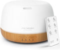 ASAKUKI Essential Oil Diffuser, 300ml Aromatherapy Oil Humidifier | Ultrasonic Diffuser with 7 Colors LED Lights, 2 Mist Mode for Home Bedroom (Wood Grain)