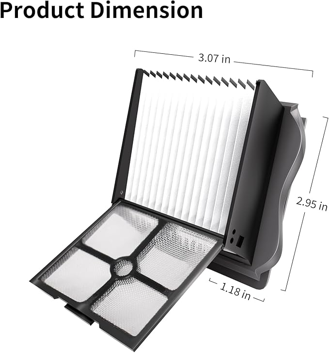Vacuum Filter Replacement Compatible with Tineco iFloor 3, Floor ONE S3 & Floor ONE S5, Floor ONE S5 Pro Cordless Vacuum Cleaner, 4 Pack Replacement Filters