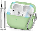Ljusmicker for AirPods Pro 3 Case 2025 with Cleaner Kit,Magnetic Mint Green | Soft Silicone Protective Cover for Apple AirPod Pro 3rd Generation Case with Keychain for Women Men,Shockproof,Magnetic