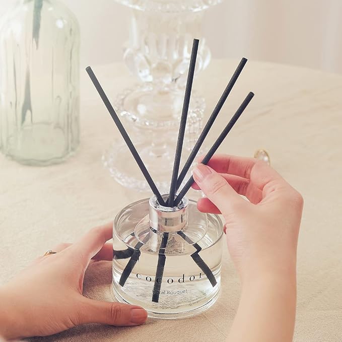 COCODOR Signature Reed Diffuser Set/Black Cherry / 6.7oz /2 Pack/Home Fragrance Diffuser, Oil Scent Diffuser for Bathroom Shelf Decor