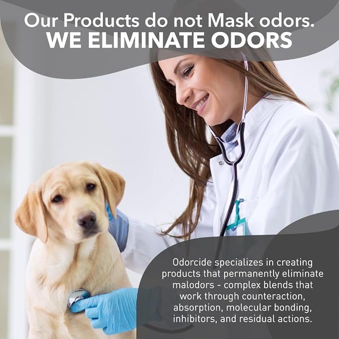 Odorcide K.O.E Kennel Odor Eliminator Concentrate – For Cages, Runs & More – For Home & Kennel w/Safe, Non-Enzymatic Formula - Frost Scent -128 oz