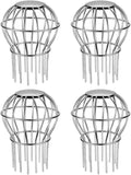 Gutter Guard, Fits for 2.8" ~ 3.7" Round Downspout, 304 Stainless Steel Rigid Filter Strainer, Stops Leaves Seeds and Other Debris, Gutter Cleaning Tool – 4 Pack