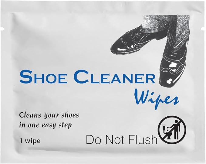 Diamond Wipes Pre-Moistened Shoe Shine Wipes, 50 Count | Streak-Free Leather Shoe Cleaner Wipes, Individually Wrapped, Easy To Carry, Travel-Friendly Pack