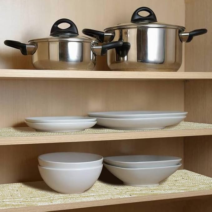 Shelf Liner 18" W x 96" L Cabinet Liners Non Adhesive, Drawer Liners Non Slip Kitchen Mat Waterproof Oil-Proof for Kitchen Cabinet, Shelves, Refrigerator, Storage, Easy to Trim