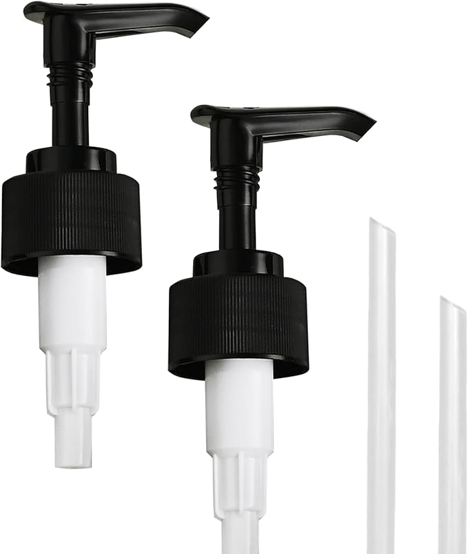 MaisoNovo Soap Pump Replacement - 2X Black Plastic Pumps - Pump Dispenser - Soap Dispenser Pump Replacement - Stainless Steel Soap Pump - Pump for Soap Dispenser