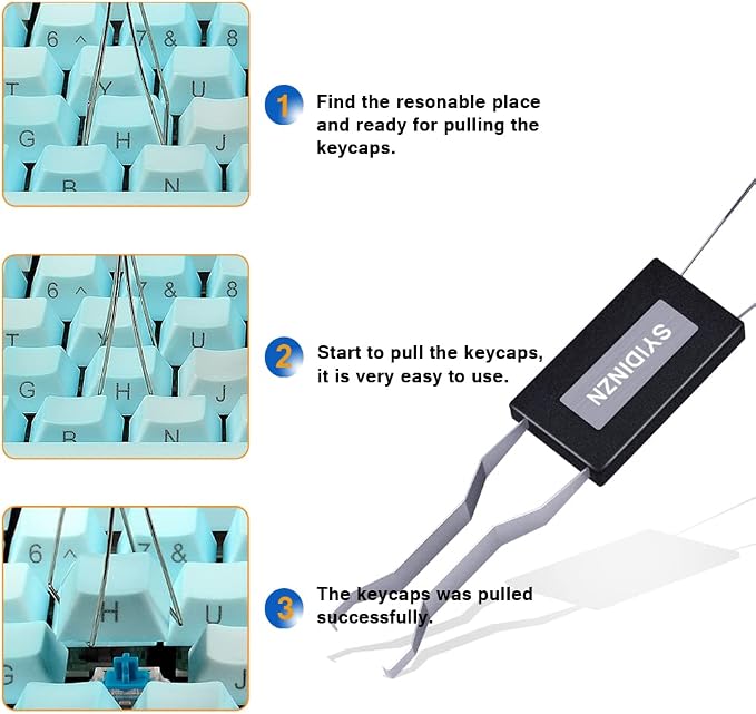 Keycap Puller Stainless Steel Key Removal Tool Keycaps Remover for Mechanical Keyboard Removing Fixing Tools