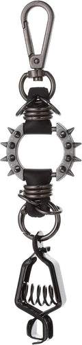 Heavy Duty Glove & Hat Clip with Carabiner, All-Metal Spring Clamp Work Glove Holder for Tool Belt, Harness, Backpack