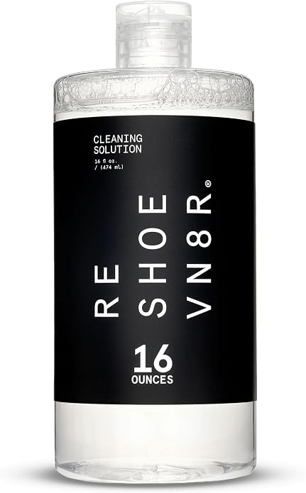 RESHOEVN8R Sneaker Cleaning Solution - Canvas, Leather, Suede, Mesh | Shoe care cleaner for canvas, leather, mesh, suede, white & nubuck shoes and sneakers, all-natural formula