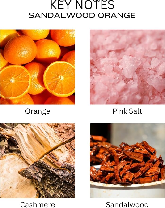 PEANÄK Set of 2 - Sandalwood Orange Fragrance Oil - Reed diffusers 6.7oz (200ml) 2 Pack of Long Lasting Scents for Home & Office,Living Room & Bathroom Shelf Decor and Gifts