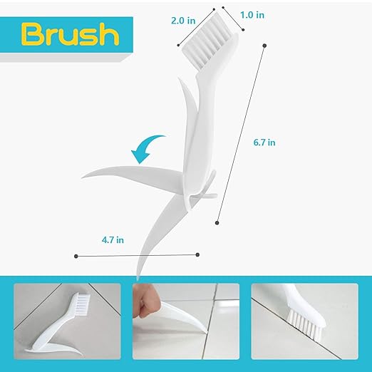 NADAMOO Grout Renew Pen White, 2 Large 20ml Paint Pens, Touch Up Repair Marker for Tile Gap Coating - Restore Grout Line, With 2 Replacement Nibs and 1 Cleaning Brush