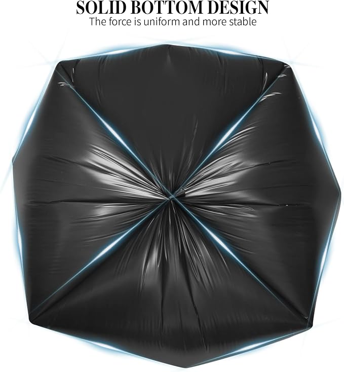 5 Rolls Small Trash Garbage Bags, 4 Gallon 200 Counts (Black) | Strong Thin Material Disposable Kitchen Garbage Bags, Durable Plastic Trash Bags for Office Home Bedroom Garden Waste Bin