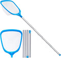 TidyMister Pool Skimmer Hot Tub Skimmer Spa Net with 4ft Aluminum Pole Ultra Fine Mesh Pool Net Accessories Leaf Skimmer for Small Pools Fine Debris