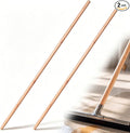 2 Pack Floor Squeegee Wooden Handle, 54 Inch Sanded Wood Broom Handle with Tapered Tip, Comfortable Grip Cleaning Replacement Accessories