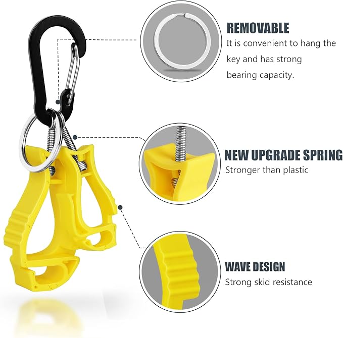 NANHONG 6 Pieces Glove Clips for Work Glove Holder Clip, Construction Worker for Glasses Helmets Gloves Holder Clip