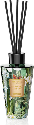 M&SENSE Reed Diffuser Set, Jasmine, 8.79 oz Natural Essential Oil | Non-Toxic Organic, Long-Lasting Fragrance, Ideal for Living Room, Bedroom, Gifts for Women