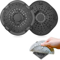 Bovinde Hair Drain Catcher,Square Cover for Shower 2 Pack (Black Brown) | Drainer Cover Silicone Hair Stopper with Suction Cups,Protector Accessories,Easy to Install Suit for Bathroom,Bathtub,Sink