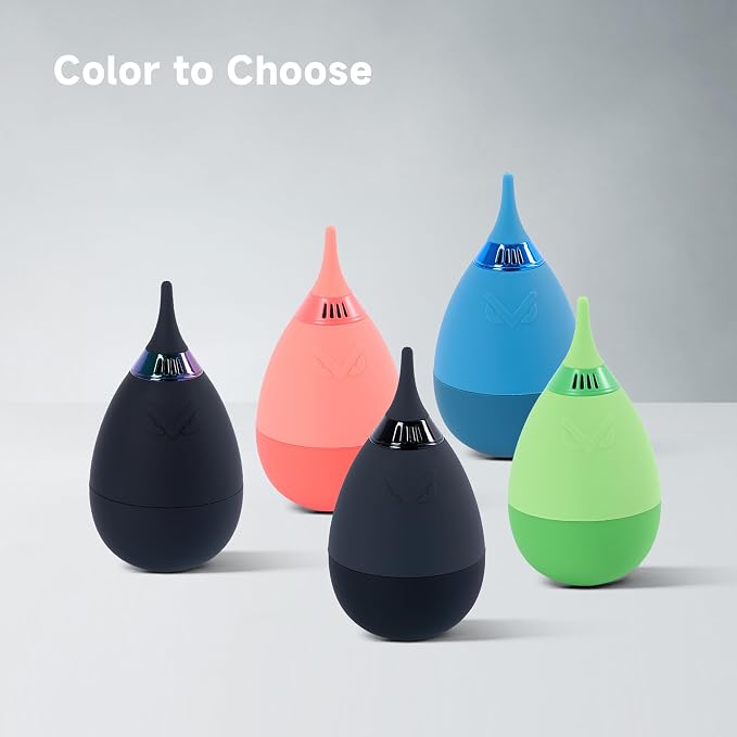 VSGO Camera Air Blower for Lens and Sensor Cleaning, Green | One-Way Air Valve; Tumbler Base Keeps Nozzle Raised; Soft Silicone Body; Easy-Squeeze Design; Pocket-Friendly Carry