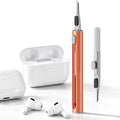Hyashee Cleaner Kit for Airpods Pro 1 2 3 Multi-Function Cleaning Pen with Soft Brush Flocking Sponge for Bluetooth Earphones Case Cleaning Tools (Orange)
