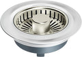 Kitchen Sink Stopper, 3 in 1 Sink Drain Strainer, Kitchen Sink Drain Strainer, 1 Pack Brushed Nickel