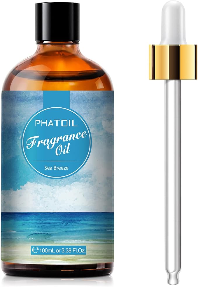 PHATOIL Sea Breeze Fragrance Oil for Diffuser Aromatherapy 3.38FL.OZ | Long Lasting Scented Oils For Humidifier, Air Freshener, DIY Soap Candle, Scent Project Making, Aroma Oil for Home Freshening
