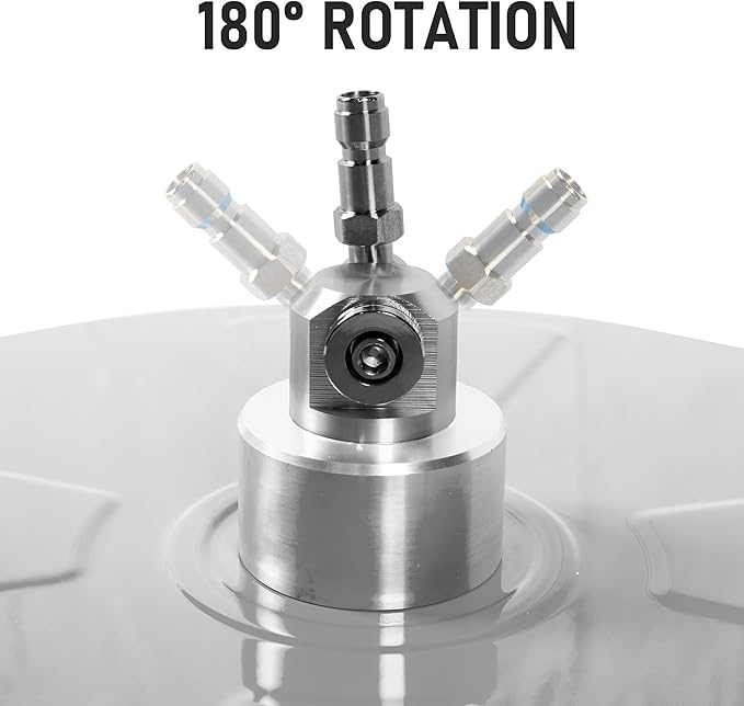 17" Pressure Washer Surface Cleaner with 4 Wheels, Stainless Steel Power Washer Surface Cleaner for Driveways Sidewalks Patios, 1/4" Quick Connector, 2 Extension Wand, 4000 PSI