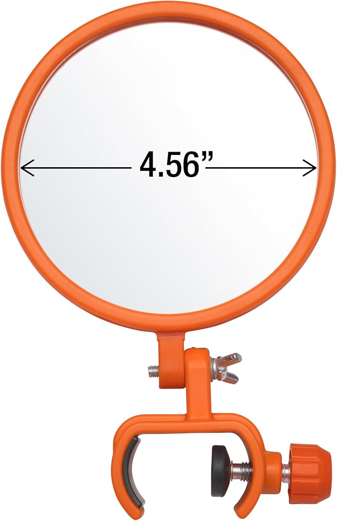 Inspection Mirror for Extension Poles | SEE MORE FROM THE GROUND • DESIGNED FOR EXTENSION POLES • LARGE ADJUSTABLE VIEWING MIRROR • INSPECT-DISCOVER-MONITOR-VERIFY