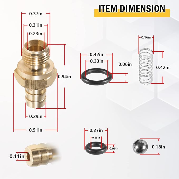 Pressure Washer Chemical Soap Injector Kit for Briggs and Stratton, Homelite, Ryobi and Husky Replaces 190593GS 190635GS and 203640GS (2 Set)