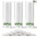 60 Pcs Compressed Towels - Refills for Most Hot Towel Dispenser | Makeup Removal & Warm Compress Towels|100% Rayon/Soft/Biodegradable/Reusable|for Home, Travel, Camping, Hiking Spa, Salon