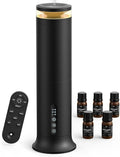 XEITIN Tower Waterless Diffuser with 5 Hotel-inspried Scent Oil Set | 2000 Sq.ft Whole-house Aroma, Cold Air Diffuser for Home Office Hotel, Pet-Friendly, Remote & Panel, 3 Timer & Intensity