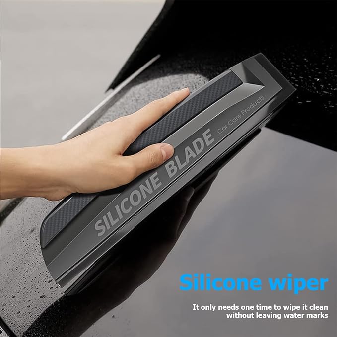 11.8 Inch Soft Silicone One-Piece Car Window Squeegee | ergonomic grip, flexible scratch-safe edge, wet-surface cleaning, works on glass and mirrors, automotive accessories