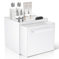 Disposable Face Towel Storage Box Compatible with Clean Skin Club Clean Towel XL Acrylic Facial Towels Holder with Drawer Wall-Mounted Makeup Organizer for Vanity, Bathroom (Glossy White) | Premium Thicken Acrylic | Compatible with Clean Skin Club Towe...