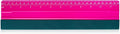 FOSHIO Professional Squeegee for Vinyl, Decals, Sticker Paper, Wallpaper, Window Film, Craft, Suede Felt Squeegee Smoothing Tool with Ruler, Pink (12 inches)