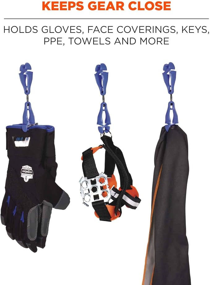 Ergodyne Squids 3420 Swiveling Glove Clip Holder with Dual Clips