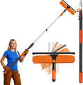 14" Extra-Wide Window Squeegee with 5-20FT Extension Pole | 26FT High Reach Window Cleaning Kit with- 2-in-1 Professional Window Scrubber, for Indoor & Outdoor High Windows,RVs