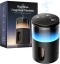 Waterless Essential Oil Diffuser: 𝟗-𝐂𝐨𝐥𝐨𝐫 𝐋𝐄𝐃 for Home | Portable Scent Diffuser - No Water No Heat For Pure Aroma - 48H Battery 3 Mist Levels & 4 Timers for Car Office