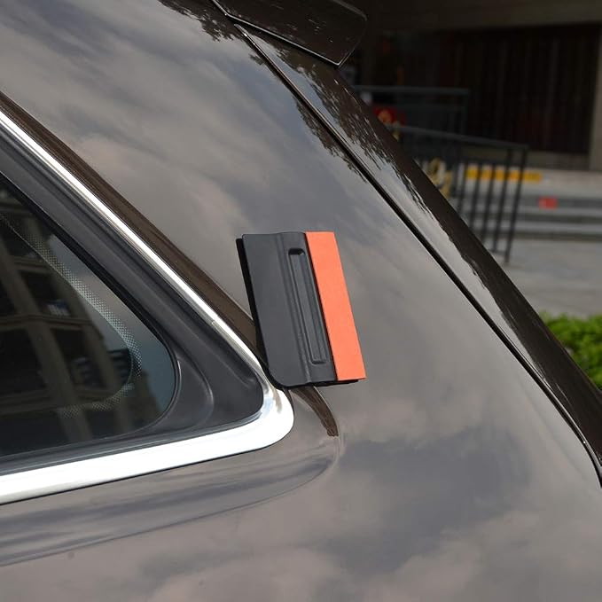 Vinyl Wrap Squeegee 4 Inch Magnet Tint With Micro-Fiber Felt Edge - Car Vinyl Scraper Decal Applicator Tool, Wallpaper Window Film Smoothing Tool, Pack of 3