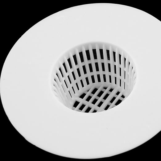 uxcell Bathroom Plastic Drain Hair Stopper Strainers Sink Drainer Screen Net White 4pcs